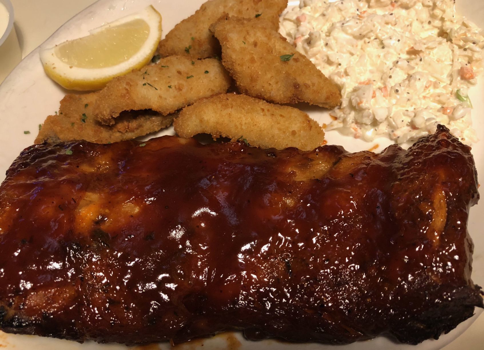 Ribs and blue gill
